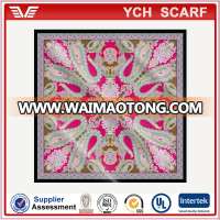 Digital print custom design silk woman scarf