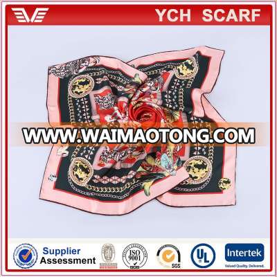 High quality women custom-made printed silk scarf for evening dress