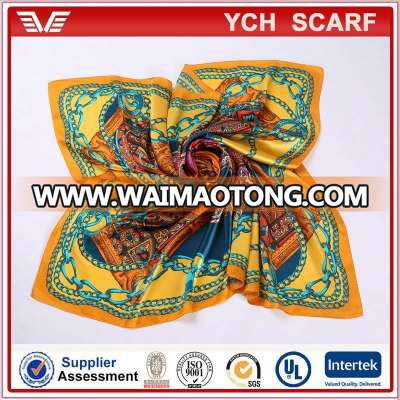 High quality turkish style print 100% silk scarf