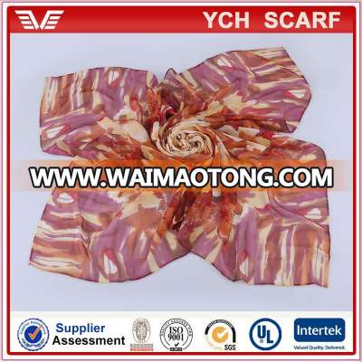 Hot sale imitation silk foulard for lady