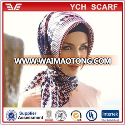 factory directly turkish printed satin hijab scarf