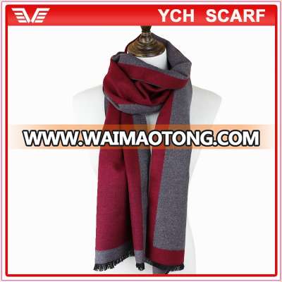 Hot sell promotion wholesale cotton long style pattern scarf for man